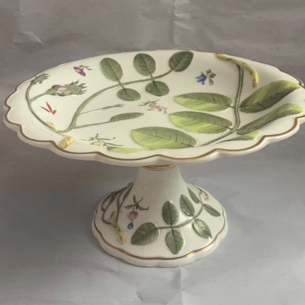 Royal Worcester Compote Tall Serving Plate - Raised- The Blind Earl Circa 1770